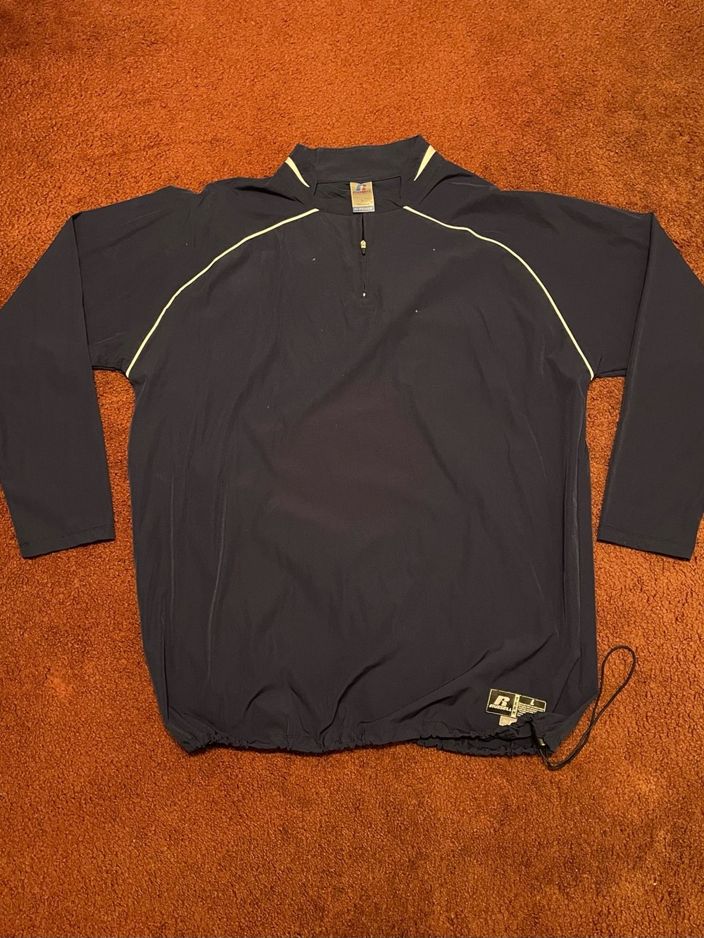 Russell Athletic Navy Pullover with White Piping